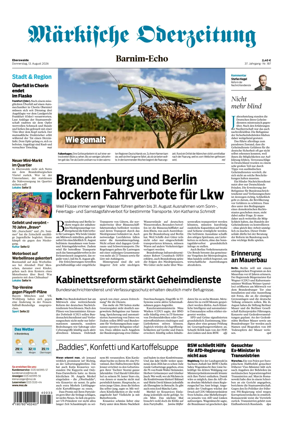 Cover of Markische Oderzeitung Eberswalde