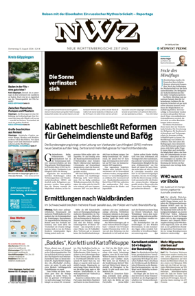 Cover of NWZ – Neue Wurttembergische Zeitung