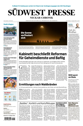 Cover of SUDWEST PRESSE - Neckar-Chronik