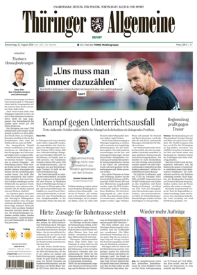 Cover of Thuringer Allgemeine (Erfurt)