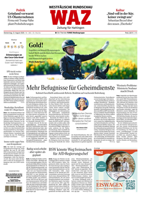 Cover of Westdeutsche Allgemeine Zeitung (Hattingen)