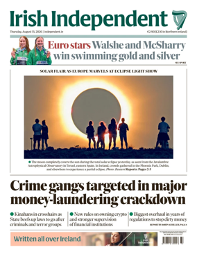 Cover of Irish Independent
