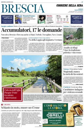 Cover of Corriere della Sera (Brescia)
