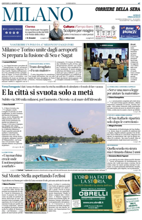 Cover of Corriere della Sera (Milano)