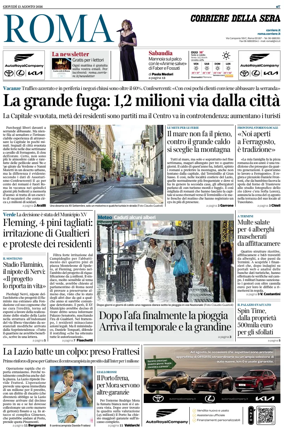 Cover of Corriere della Sera (Roma)