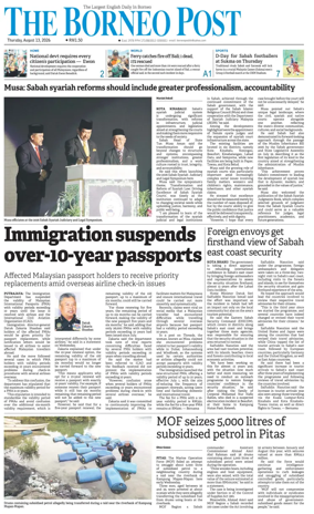 Cover of The Borneo Post (Sabah)