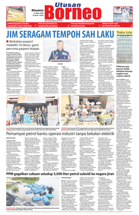 Cover of Utusan Borneo (Sabah)