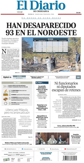 Cover of El Diario de Chihuahua