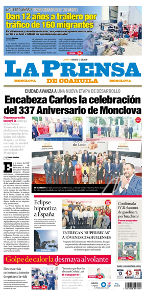 Cover of La Prensa de Coahuila
