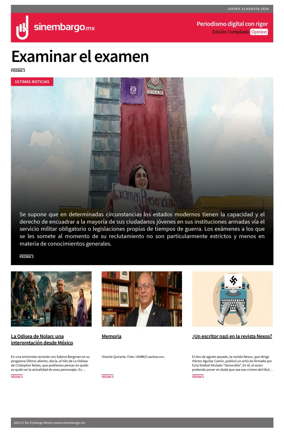 Cover of Sin Embargo Opinion