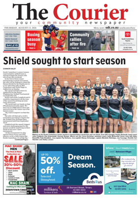 Cover of The Timaru Courier