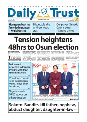 Cover of Daily Trust