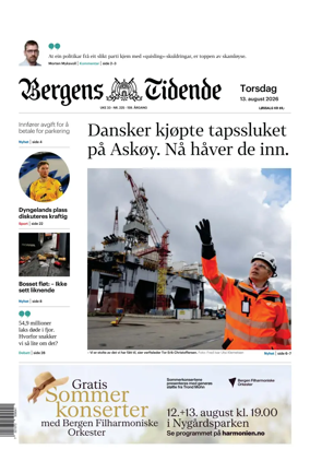 Cover of Bergens Tidende