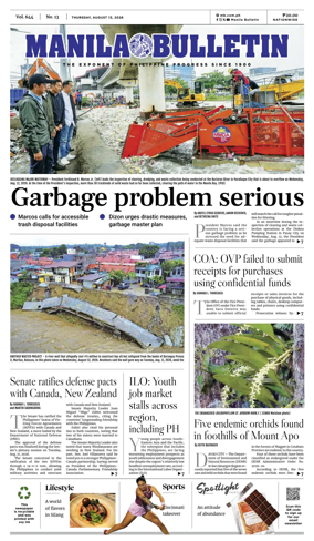 Cover of Manila Bulletin