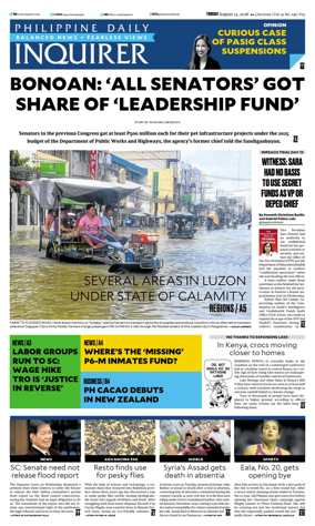 Cover of Philippine Daily Inquirer
