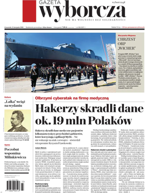 Cover of Gazeta Wyborcza Stoleczna