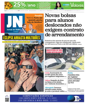 Cover of Jornal de Noticias