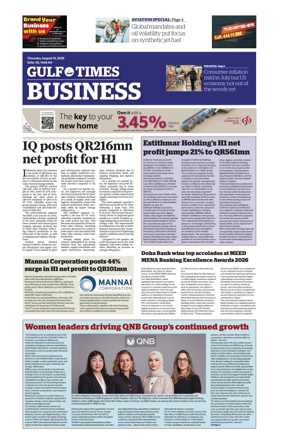 Cover of Gulf Times Business