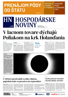 Cover of Hospodarske noviny