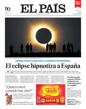 Cover of EL PAIS primera edicion
