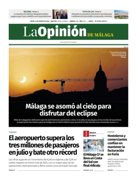 Cover of La Opinion de Malaga