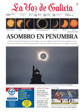 Cover of La Voz de Galicia (A Coruna)