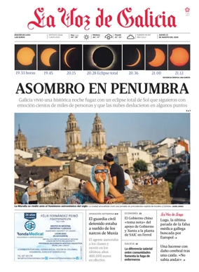 Cover of La Voz de Galicia (Lugo)