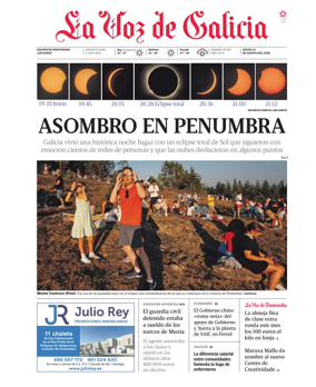 Cover of La Voz de Galicia (Pontevedra)