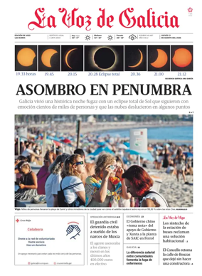 Cover of La Voz de Galicia (Vigo)