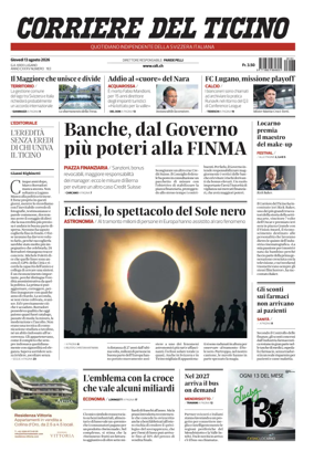 Cover of Corriere del Ticino