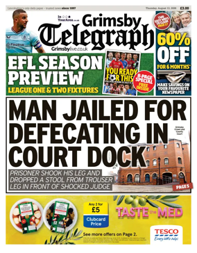 Cover of Grimsby Telegraph