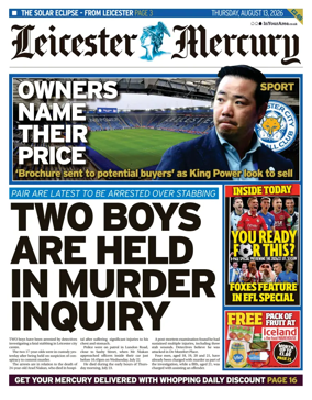 Cover of Leicester Mercury