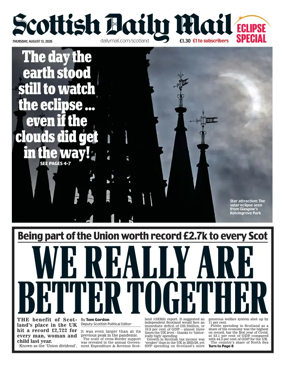 Cover of Scottish Daily Mail