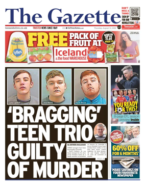 Cover of Teesside Evening Gazette