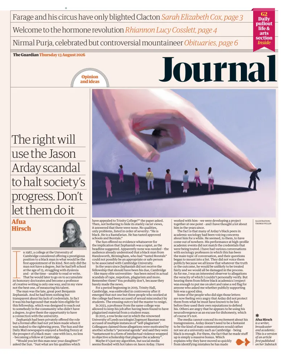 Cover of The Guardian e-paper Journal