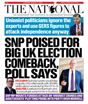 Cover of The National (Scotland)