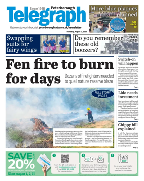 Cover of The Peterborough Evening Telegraph