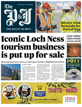 Cover of The Press and Journal (Inverness Highlands and Islands)
