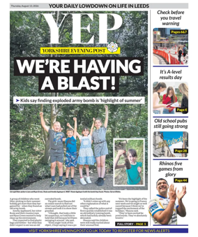 Cover of Yorkshire Evening Post
