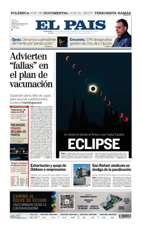 Cover of El Pais (Uruguay)