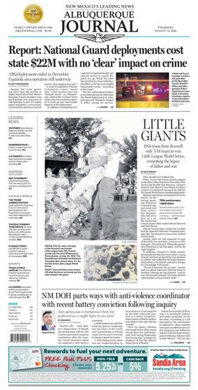 Cover of Albuquerque Journal