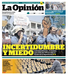 Cover of La Opinion