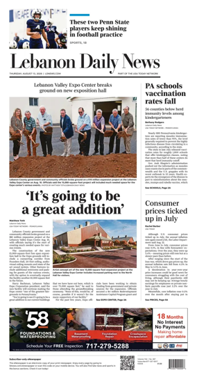 Cover of Lebanon Daily News