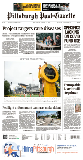Cover of Pittsburgh Post-Gazette