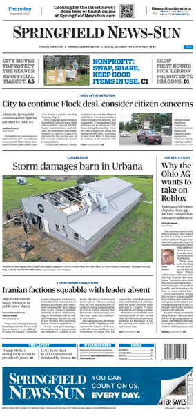 Cover of Springfield News-Sun