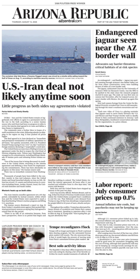 Cover of The Arizona Republic