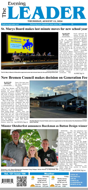 Cover of The Evening Leader