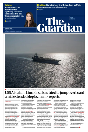 Cover of The Guardian (USA)