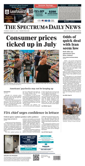 Cover of The Spectrum & Daily News
