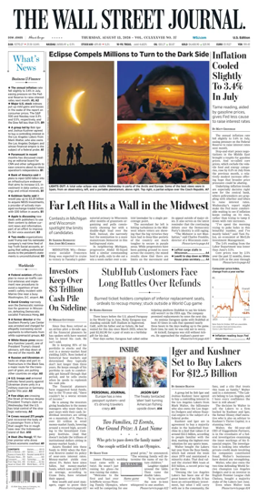 Cover of The Wall Street Journal